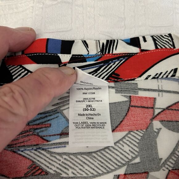 NEW Marvel Captain America Mens SS Button Down Shirt - Size XXL - Picture 4 of 6